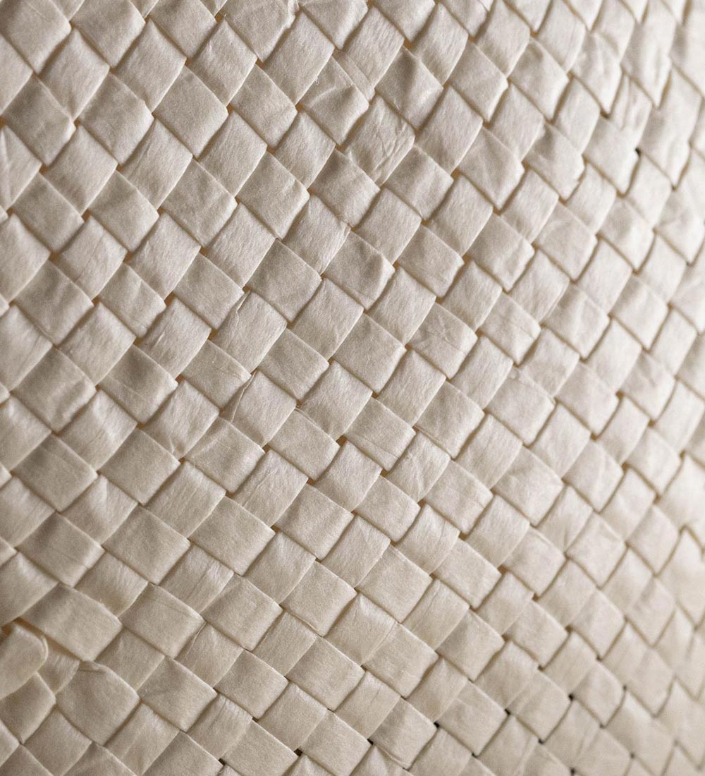 Close-up van een papier stro weefsel