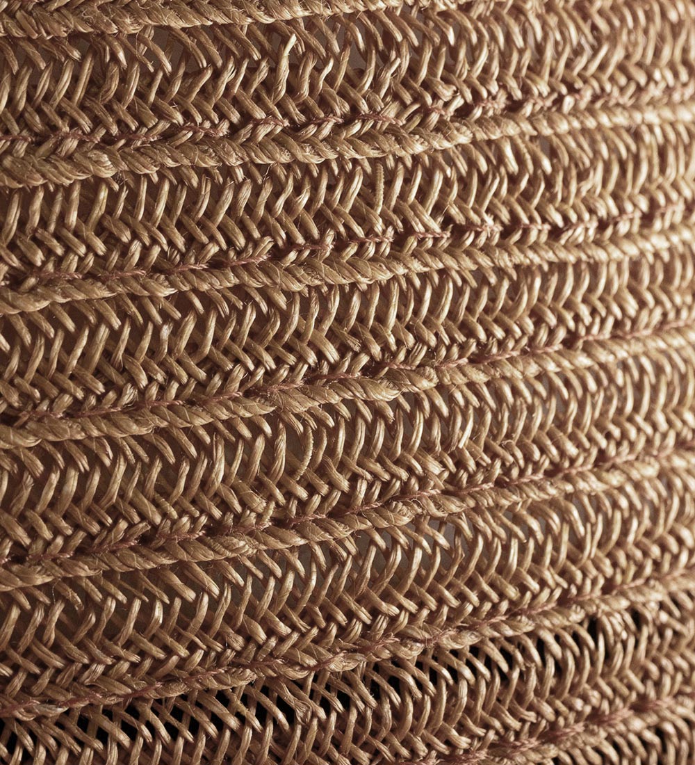 Close-up van een abaca stro weefsel