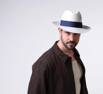 chapeau paille blanc Classic Wide Straw
