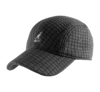 casquette jersey noir Check Quilt 4 Panel