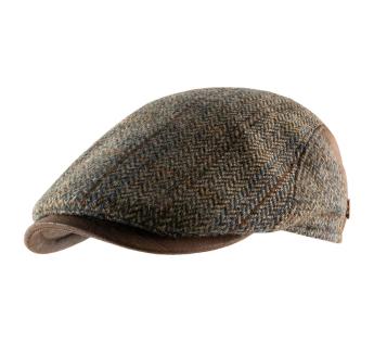 Casquette plate en tweed Guelfo