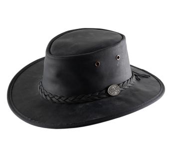 Chapeau australien cuir Foldaway Bronco