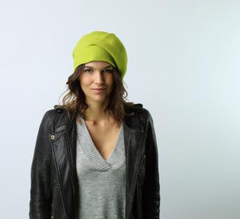 bonnet long Woollen Roll Upp Beret