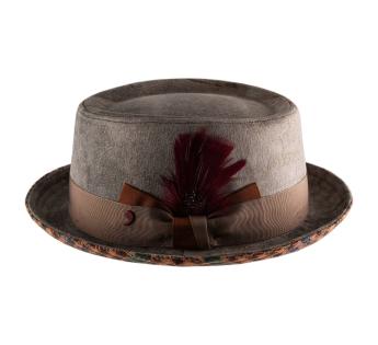 Chapeau cuir velours Valdo