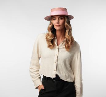 Chapeau canotier paille fine Canotier Luxe